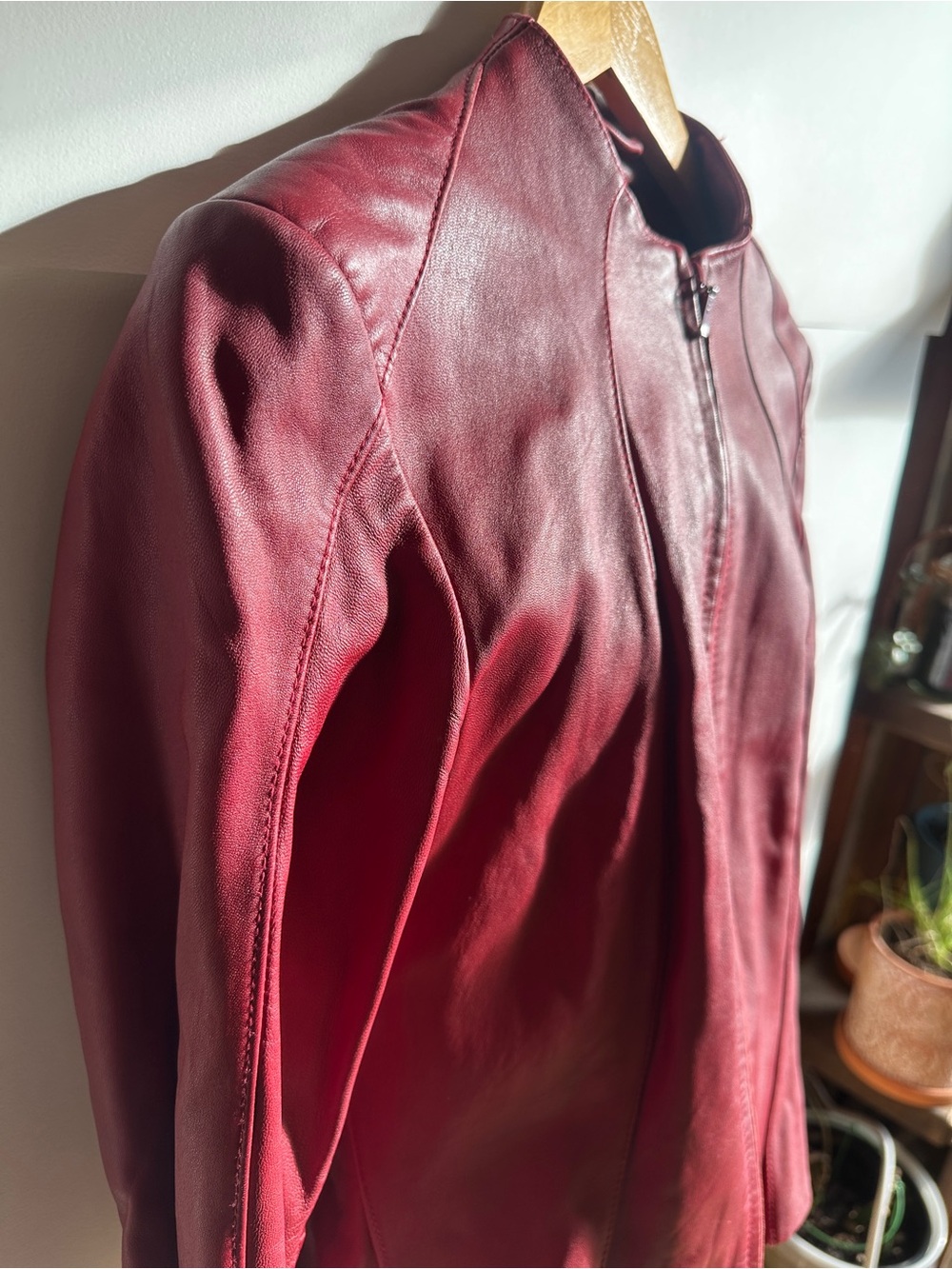 Y2K Danier Genuine Leather Zip Jacket